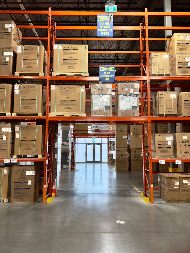 Modern warehousing facilities for cargo storage and inventory management