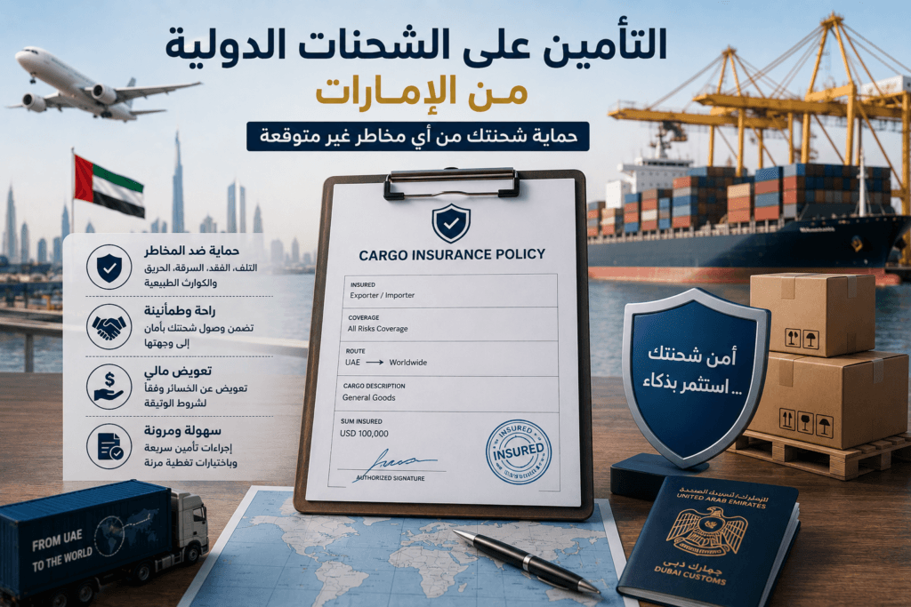التأمين على الشحنات الدولية من الإمارات

