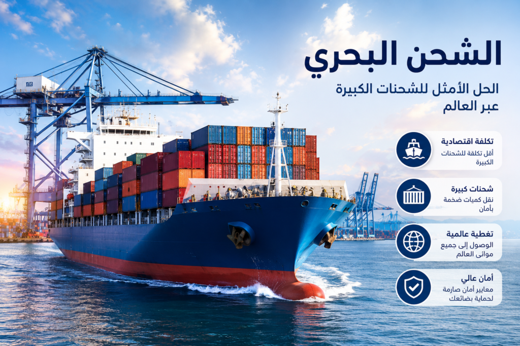 شاحنة نقل بضائع على طريق سريع تمثل خدمات الشحن البري المحلي والدولي