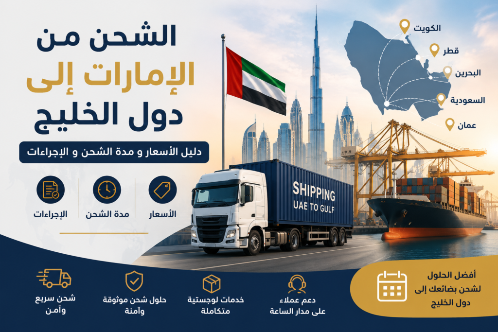 الشحن من الإمارات إلى دول الخليج 2026