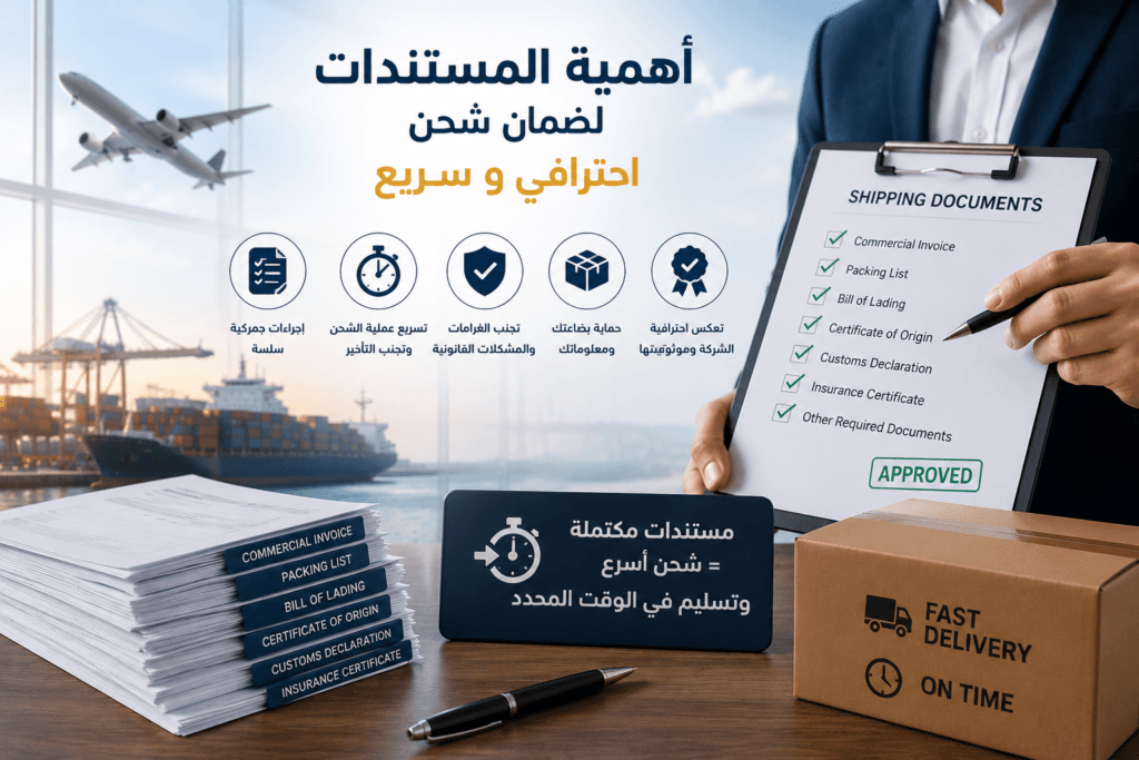 اهمية المستندات و الاوراق لضمان الشحن السريع