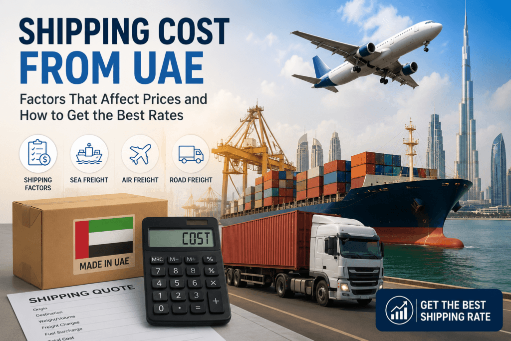 Shipping Cost from UAE - Air, Sea and Road Freight Services