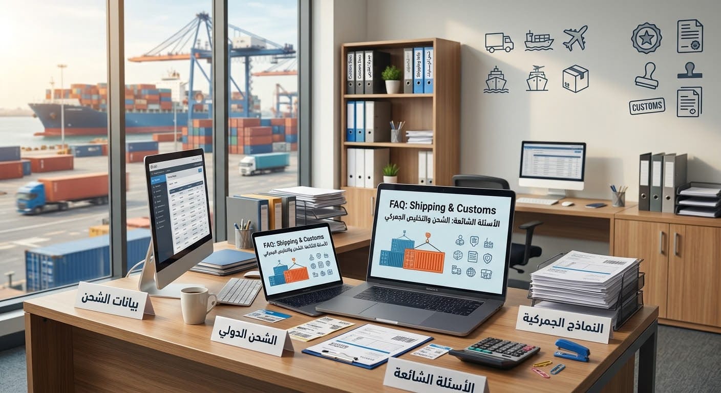 الأسئلة الشائعة عن الشحن والتخليص الجمركي في الإمارات